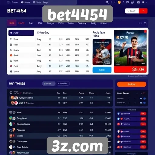 Interface do usuário e navegação no site bet4454